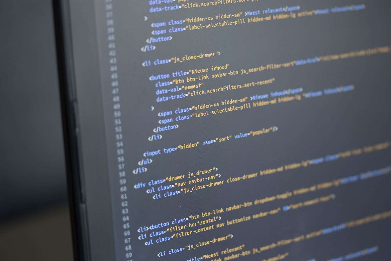 Code displayed on a computer screen, illustrating website development and maintenance processes relevant to WordPress services.